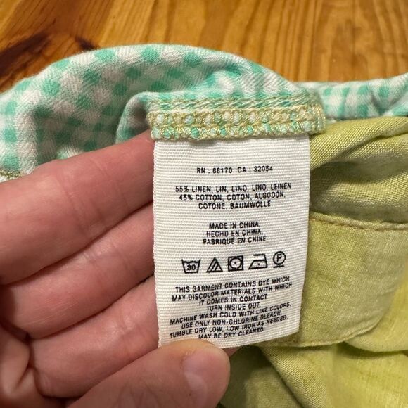 Pilcro and the Letterpress PILCRO Linen Blend Pants No 06 Light Green - Picture 9 of 12